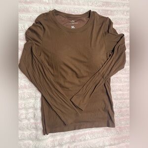 Klassy Network Chocolate Rib  Long Sleeve Top